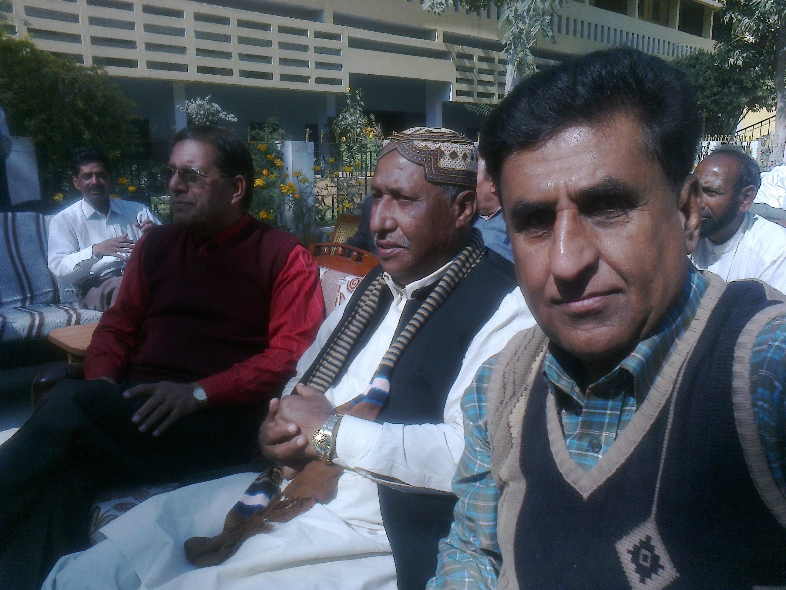 With Prof: Sarwar Saif and Principal Isl: Science Colg Prof Mustaque Ansari on Hasan Daras day.